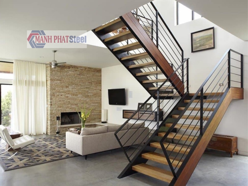 Ứng dụng sắt hộp làm cầu thang, trang trí và tăng tính thẩm mỹ cho ngôi nhà